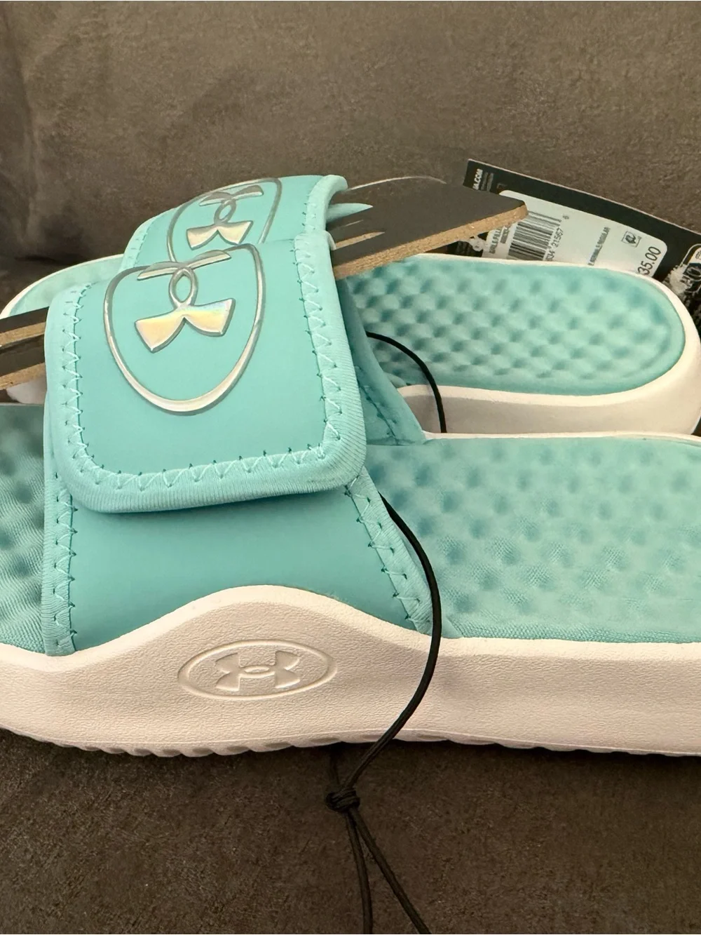 Under Armour Kids' Aqua Blue Slide Sandals